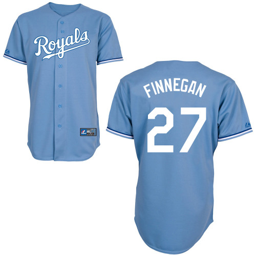 Brandon Finnegan #27 mlb Jersey-Kansas City Royals Women's Authentic Alternate 1 Blue Cool Base Baseball Jersey